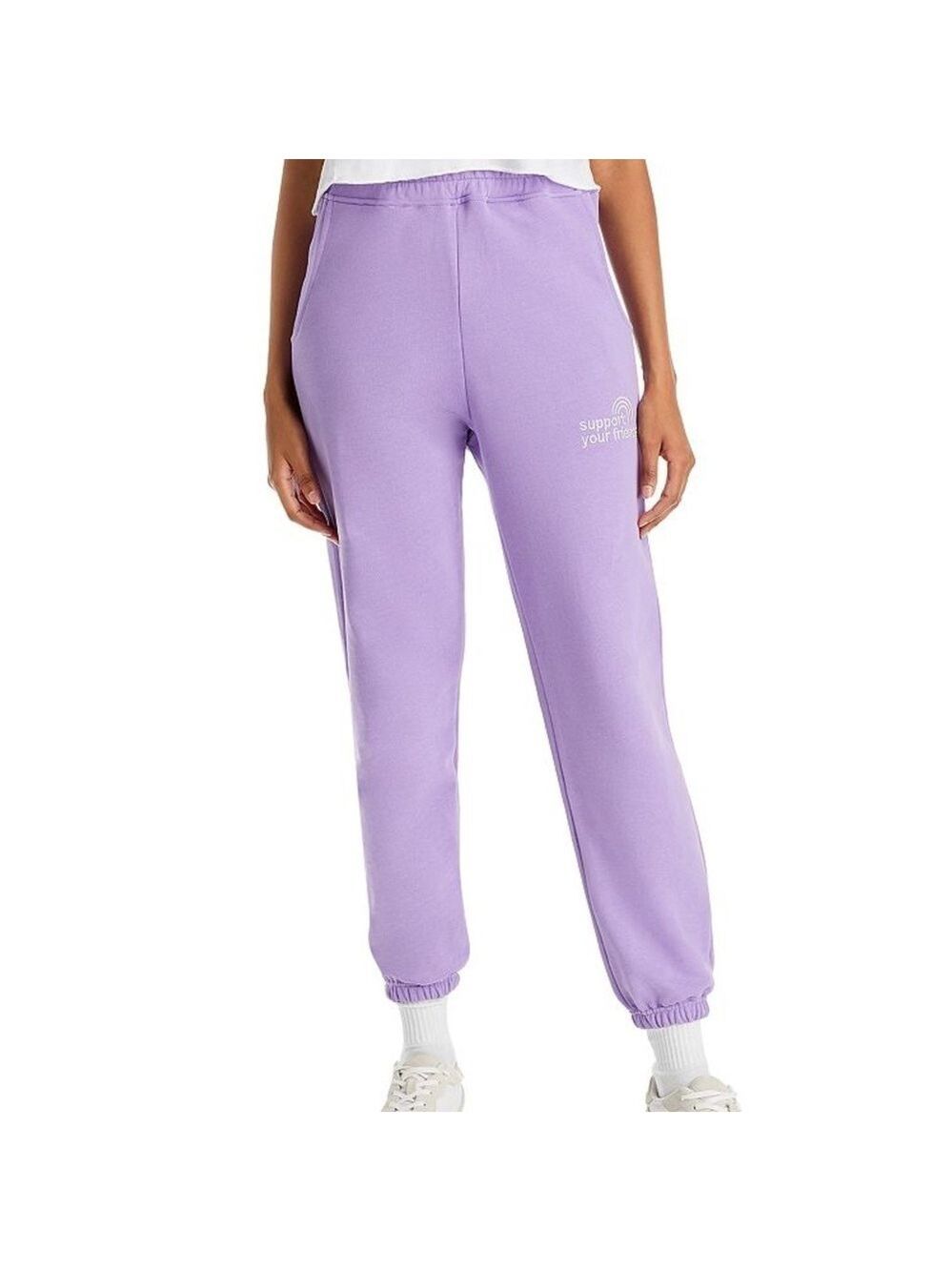 Krost The Austin Support Your Friends Cotton Sweatpants in Purple